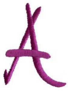 Picture of Squiggly A Machine Embroidery Design