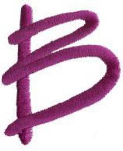 Picture of Squiggly B Machine Embroidery Design