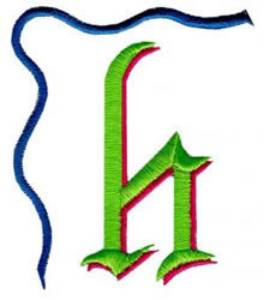 Picture of Monogram h Machine Embroidery Design
