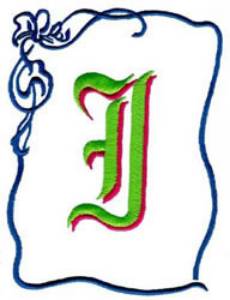 Picture of Monogram I Machine Embroidery Design