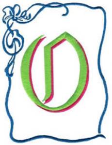 Picture of Monogram O Machine Embroidery Design