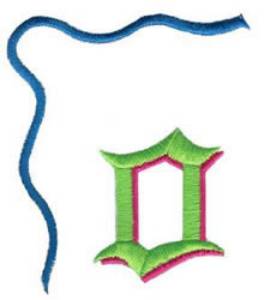 Picture of Monogram o Machine Embroidery Design