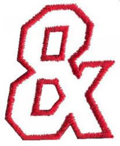 Picture of Club 4 Ampersand Machine Embroidery Design