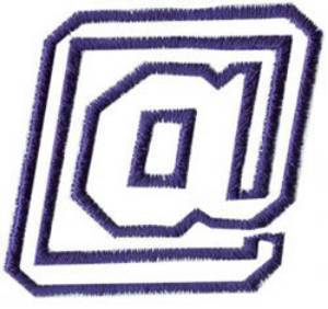 Picture of Club 4 At Sign Machine Embroidery Design
