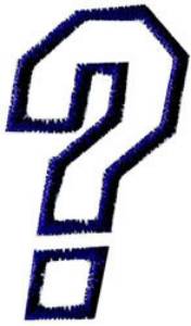 Picture of Club 4 Question Mark Machine Embroidery Design