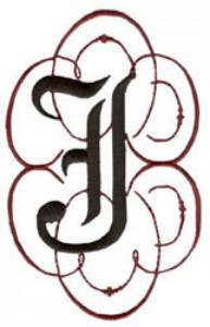 Picture of Monogram J Machine Embroidery Design