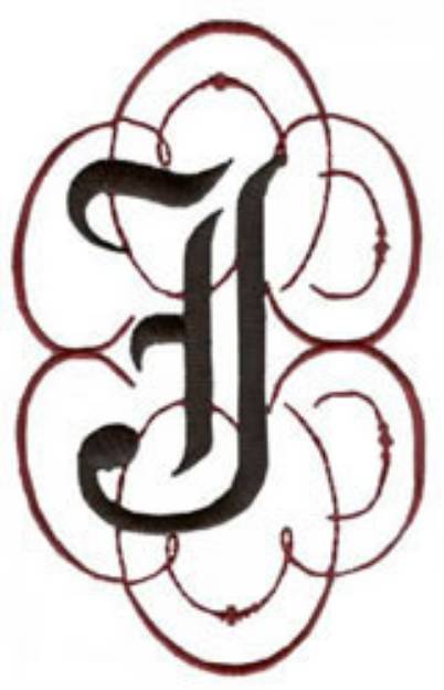 Picture of Monogram J Machine Embroidery Design