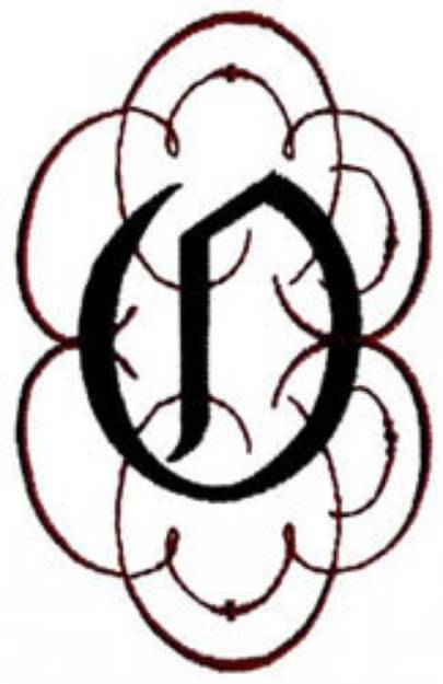 Picture of Monogram O Machine Embroidery Design