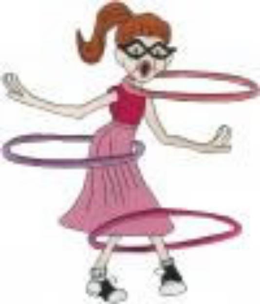 Picture of Hula Hoopin Girl Machine Embroidery Design