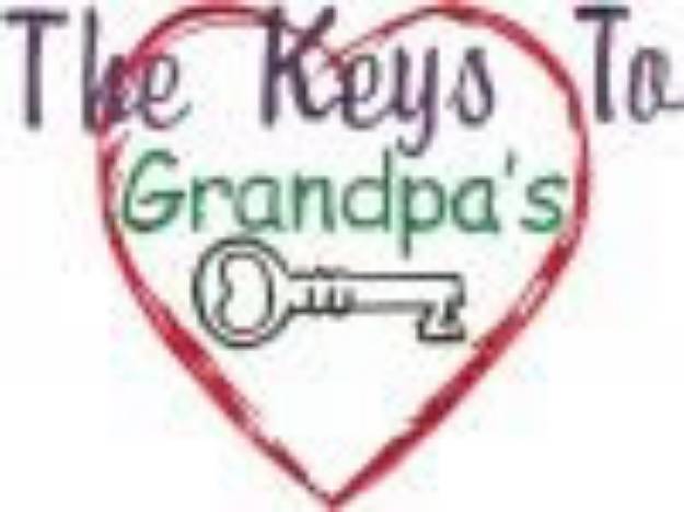Picture of Keys to Grandpas Heart Machine Embroidery Design