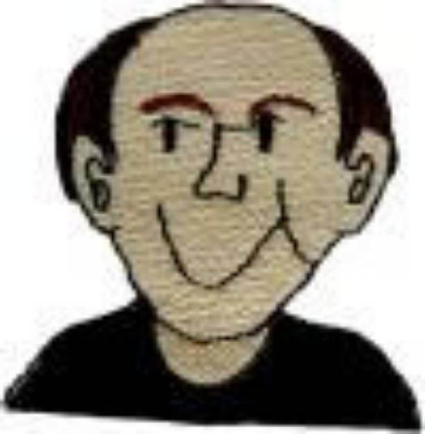 Picture of Bald Guy Machine Embroidery Design