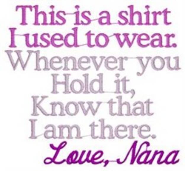 Picture of Nana Shirt Machine Embroidery Design