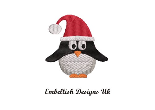 Santa Penguin Machine Embroidery Design