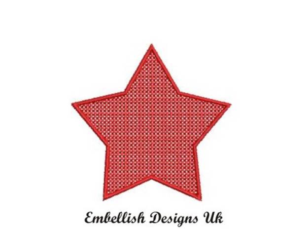 Picture of Cross Stitch Star Machine Embroidery Design