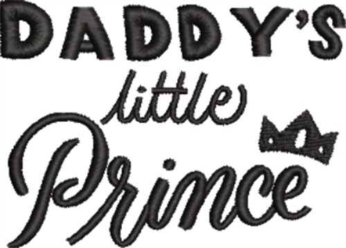 Daddys Prince Machine Embroidery Design