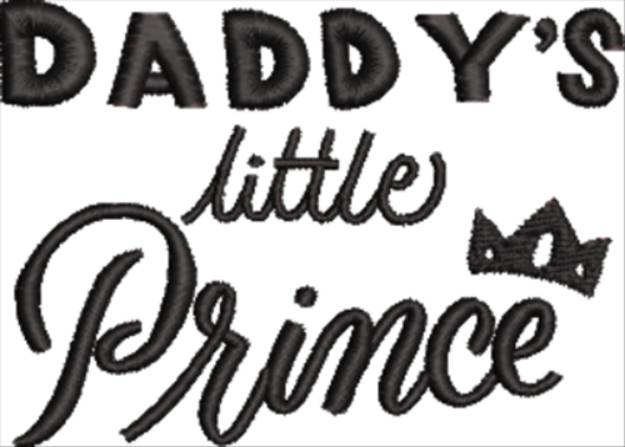Picture of Daddys Prince Machine Embroidery Design