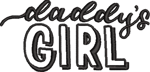 Daddy's Girl  Machine Embroidery Design