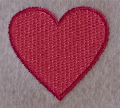 Fill Stitch Heart Machine Embroidery Design
