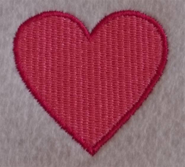 Picture of Fill Stitch Heart Machine Embroidery Design