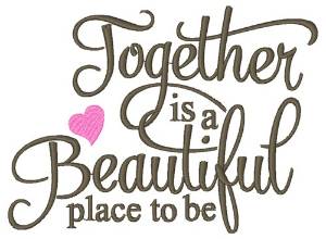 Picture of Together Is Beautiful Machine Embroidery Design