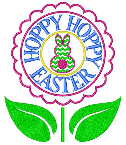 Hoppy, Hoppy Easter Machine Embroidery Design
