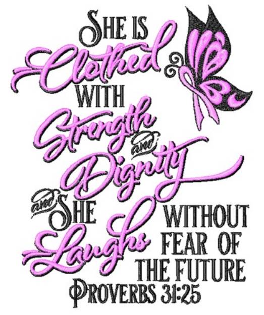 Picture of Strength and Dignity Machine Embroidery Design