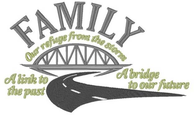 Picture of Family Is My Refuge Machine Embroidery Design