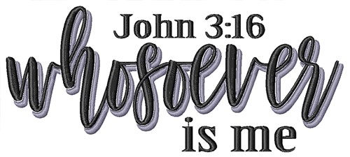 John 3:16 Machine Embroidery Design