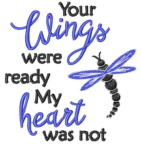 Dragonfly Rememberance Machine Embroidery Design