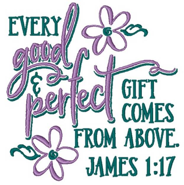 Picture of James 1:17 Machine Embroidery Design