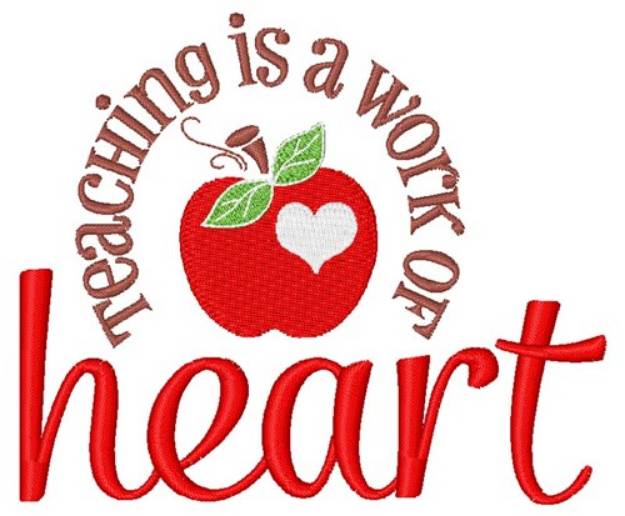 Picture of A Work Of Heart Machine Embroidery Design