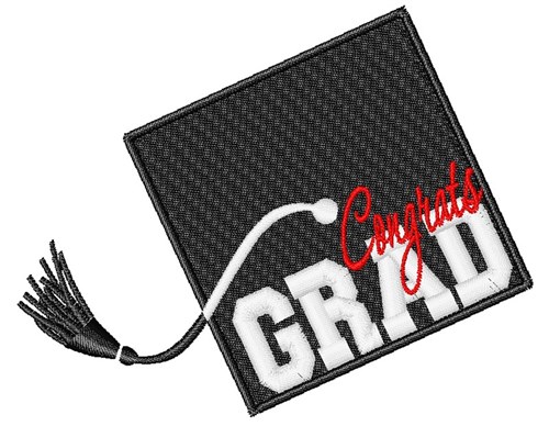 Congrats Grad! Machine Embroidery Design