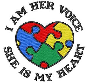 Picture of I Am Her Voice Machine Embroidery Design