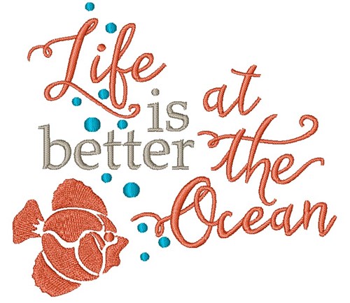 Life At The Ocean Machine Embroidery Design