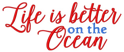 Life On The Ocean Machine Embroidery Design