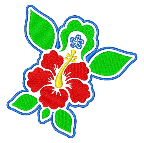 Tropical Hibiscus Machine Embroidery Design