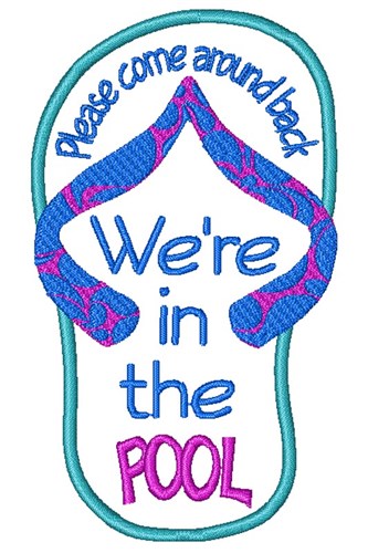 Were In The Pool! Machine Embroidery Design