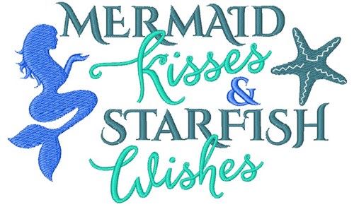 Mermaid Kisses Machine Embroidery Design
