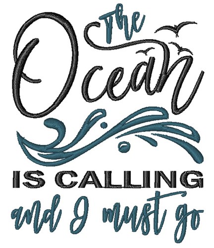 The Ocean Is Calling Machine Embroidery Design