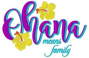 Picture of Ohana Means Family Machine Embroidery Design