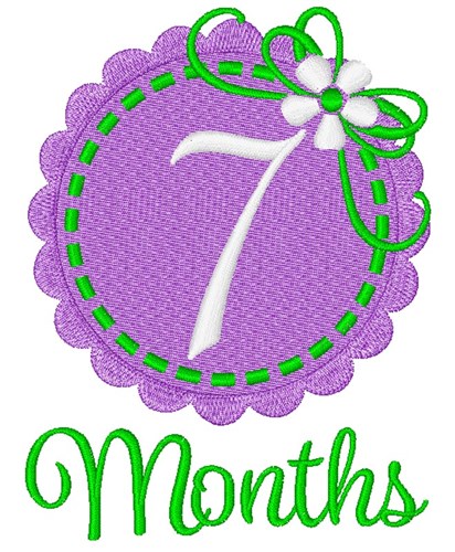7 Months Machine Embroidery Design