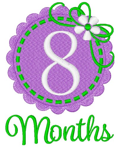 8 Months Machine Embroidery Design