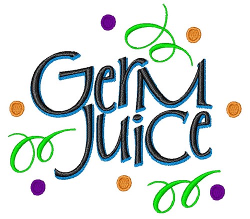 Decorative Germ Juice Machine Embroidery Design
