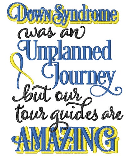 Down Syndromes Journey Machine Embroidery Design