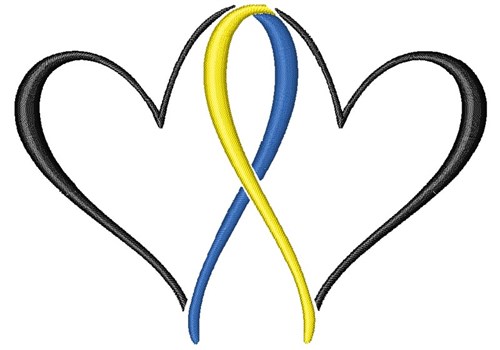 Down Syndrome Hearts Machine Embroidery Design