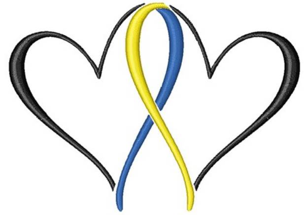 Picture of Down Syndrome Hearts Machine Embroidery Design