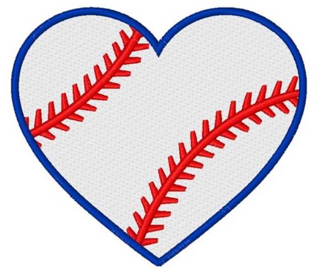Picture of Baseball Love Machine Embroidery Design