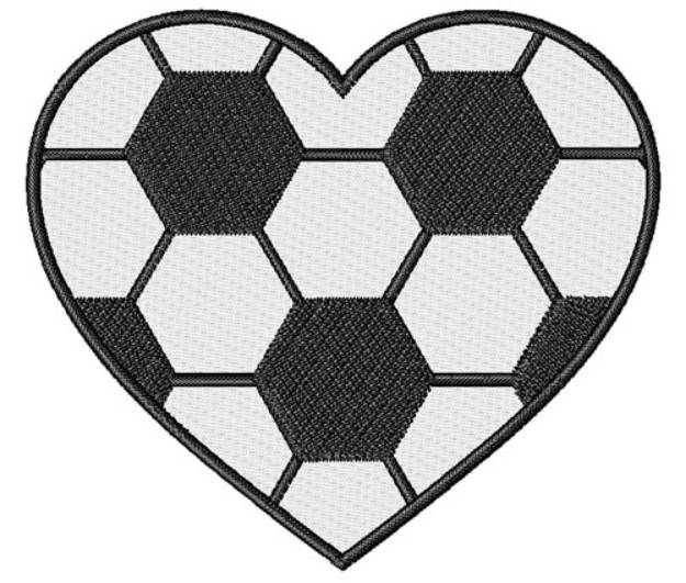 Picture of Soccer Heart Machine Embroidery Design