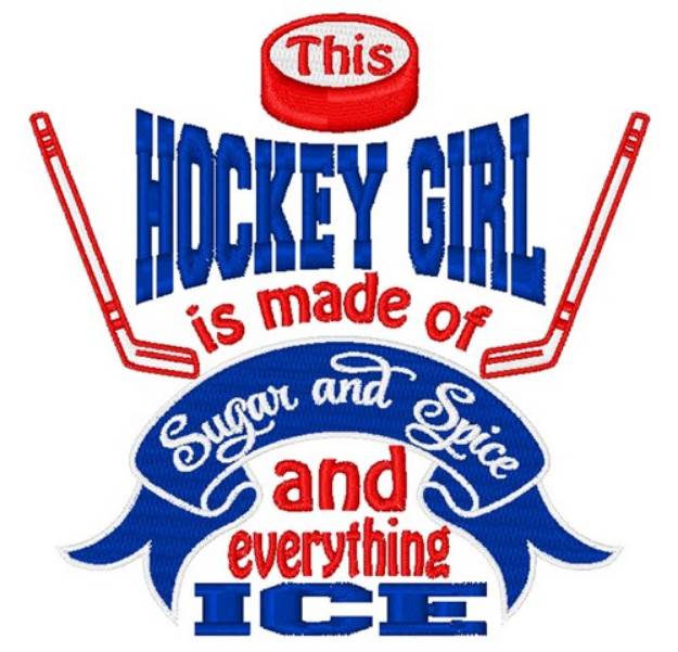 Picture of Hockey Girls Machine Embroidery Design
