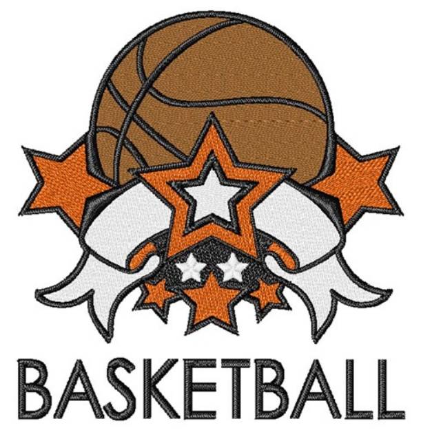 Picture of Basketball Banner Machine Embroidery Design